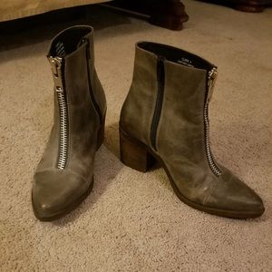 Steve Madden Free Bird Booties with front zipper